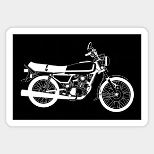 Honda GL100 White Outline Magnet